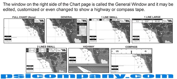 Standard Horizon CPV550 Chartplotter Display Configurations