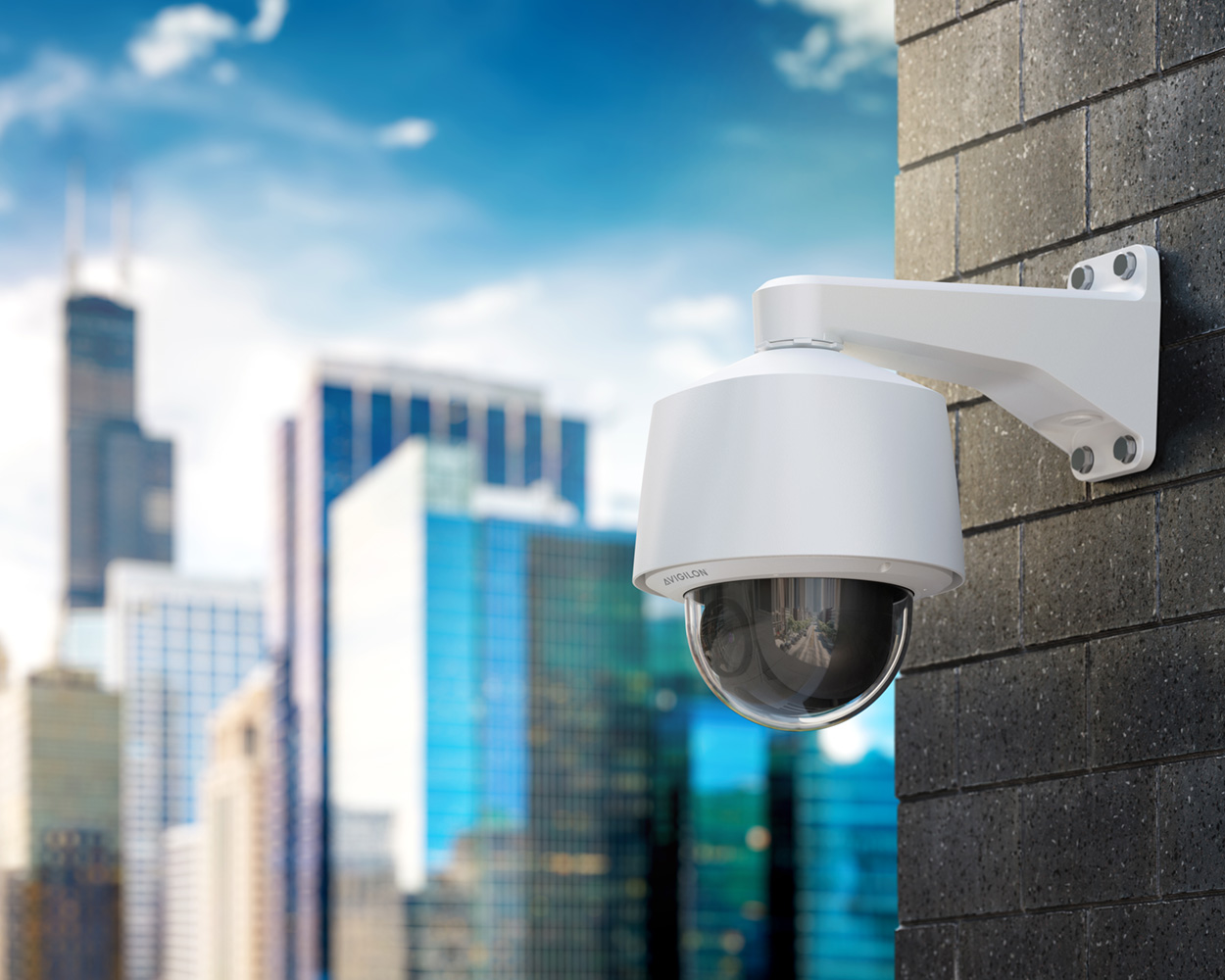 Avigilon H6A PTZ commercial camera in retail setting