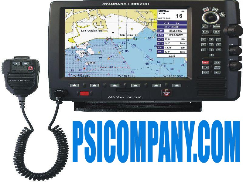Standard Horizon CPV550 Chartplotter, VHF Radio, GPS, and Loudhailer