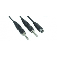 David Clark 41035G-04 PB Interface Cord with Dual Plug - DISCONTINUED