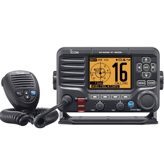 ICOM M506 41 Class D DSC Marine VHF Radio with Rear Mic, NMEA2000 and AIS Receiver