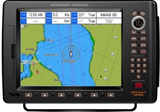 Standard Horizon CP590 Chartplotter with External GPS WAAS Base Map