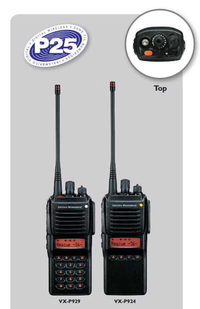 Vertex Standard VX-P929-G8-5 PKG-1 UHF Portable Radio, P25