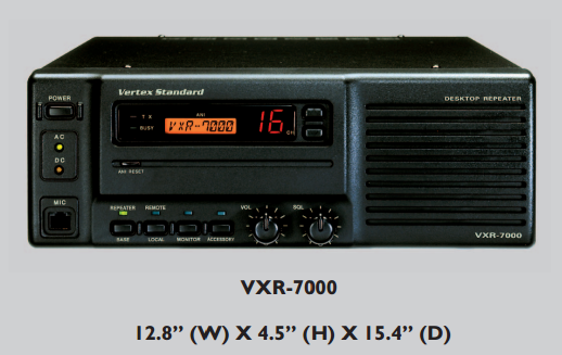 Motorola/Vertex Standard VXR-7000UA PKG-1 UHF Repeater Desktop Mount
